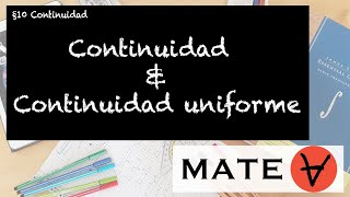 Continuidad amp Continuidad uniforme [upl. by Eremihc]