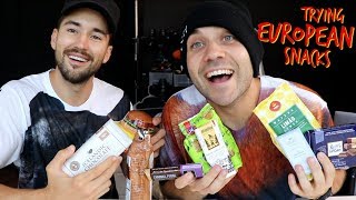 ITALIANS TRY EUROPEAN SNACKS FOR THE FIRST TIME with Jeff [upl. by Imis]