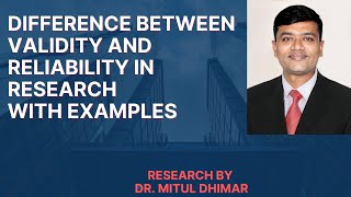 What is the difference between validity and reliability in research with example [upl. by Annovoj94]