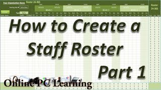 Roster  How to Create a Roster Template Part 1  Roster tutorial [upl. by Emanuel]