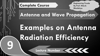 Examples on Antenna Radiation Efficiency in Antennas and wave Propagation by Engineering Funda [upl. by Sesiom112]