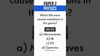 GCSE Physics Paper 2 Em Waves Science Quiz Question 106 Shorts [upl. by Esther189]