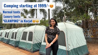 Best Budget Camping site in Karjat with Swimming Pool🏕️😍 All Meals included  Near Mumbai amp Pune [upl. by Rosel110]