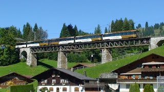 Swiss Golden Pass PanoramicTrain  Zweisimmen to Montreux and Chillon Castle [upl. by Sumer]