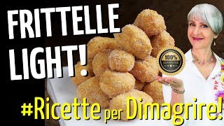 RICETTA FRITTELLE di CARNEVALE LIGHT senza UOVA LATTE ZUCCHERO BIANCO [upl. by Ibrek]