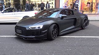 EXTREMELYLOUD AUDI R8’s BESTOF Compilation in London  Car meets 2021 [upl. by Fugere]