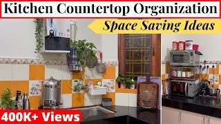 Easy Ways to Organize Kitchen Countertop  Kitchen Countertop Organization Ideas  Urban Rasoi [upl. by Purdy631]