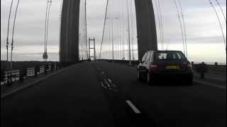 Drive over Humber Bridge Hull Yorkshire [upl. by Bassett]