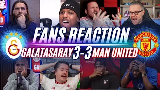 MAN UNITED FANS REACTION TO GALATASARAY 33 MAN UNITED  CHAMPIONS LEAGUE [upl. by Song]