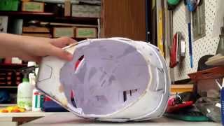 How to Seal Foam Iron Man Pepakura Helmet Sealing your foam with PVA glue [upl. by Nickerson]