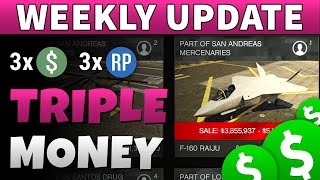 GTA BIG DISCOUNTS amp TRIPLE MONEY THIS WEEK  GTA Online Weekly Update 50 Vehicle Warehouse [upl. by Lothar]