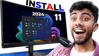 Windows 11 Installation step by step🔥 Latest 24H2 AI Version Stop Using Fake Version⚡ [upl. by Nyladgam]