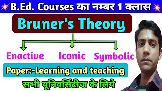 Bruners Theory Of Cognitive Development ब्रूनर संज्ञानात्मक विकास का सिद्धांत BEd Notes [upl. by Helali]