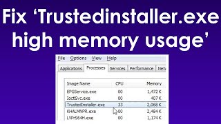 How to fix trustedinstallerexe high memory and cpu usage in windows 7810 [upl. by Geier300]