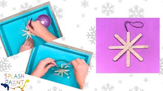 Preschool Art  Popsicle Stick Snowflake [upl. by Aziar50]