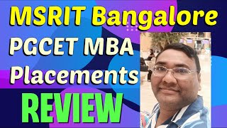 MSRIT mba pgcetMS Ramaiah institute of TechnologyRamaiah college Bangaloremsrim college review [upl. by Aenej]