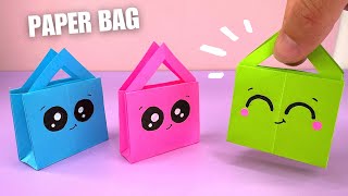 NO GLUE origami paper bag easy DIY [upl. by Skelly]