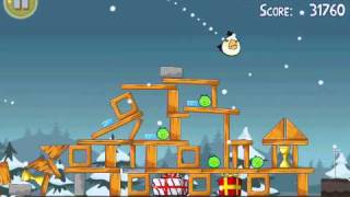 Angry Birds Seasons Greedings 111 Xmas 3 star Walkthrough [upl. by Arykahs156]