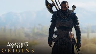 Assassins Creed Origins  How to Unlock Legendary Black Hood Legendary Phylakes Armor [upl. by Cadmarr]