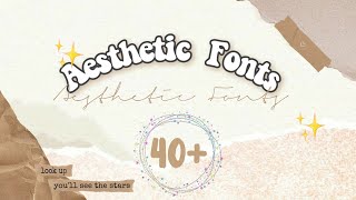 40 populer aesthetic fonts 2020  dafontcom [upl. by Ahsaf49]