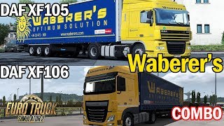 ETS2 134COMBO SKIN Pack DAF XF105 XF106 Waberers Euro Truck Simulator 2 [upl. by Illil]