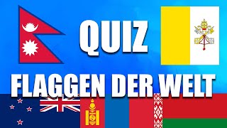 Flaggen Quiz Länderflaggen erraten  Schwierigkeit mittel [upl. by Acemahs]