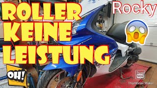 Roller hat keine Leistung  Scooter zieht nicht  Falsch luft  Auspuff dicht zugesetzt frei brennen [upl. by Landis]