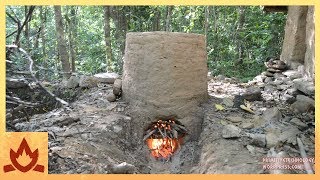 Primitive Technology Termite clay kiln amp pottery [upl. by Camp302]