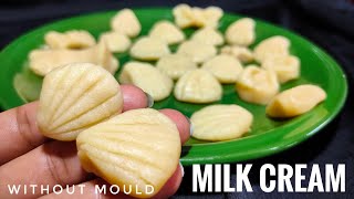 Milk cream  Christmas sweet  No mould  Milk Fudge  Milk Cream Recipe  Christmas easy recipes [upl. by Nyllaf656]