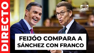 Feijóo compara a Pedro Sánchez con Franco por la quotcensura y persecuciónquot [upl. by Peck]