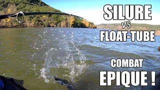 Pêche du silure au leurre en floattube  Un combat de fou [upl. by Nicolina]