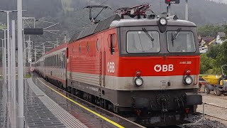 Mürzzuschlag und Kapfenberg ÖBB 1144 ÖBB 1142 ÖBB 1116 und ÖBB 1216 an der Semmeringbahn [upl. by Zailer]