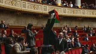 Drapeau palestinien à lAssemblée échanges violents LFI risquetelle de payer sa stratégie [upl. by Cornelle982]