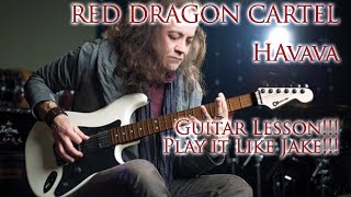 Red Dragon Cartel Havana  How To Play The Riff Just Like Jake E Lee [upl. by Alakcim]