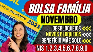 ðŸ¤‘BOLSA FAMÃLIA NOVEMBRO CALENDÃRIO BLOQUEIOS MÃƒES SOLO PAGAMENTO RETROATIVO â€“ QUEM VAI RECEBER [upl. by Nnodnarb]