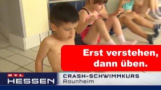 schneller Schwimmen Lernen mit Lehrfilm vorab RTLHessen Reportage [upl. by Barncard]