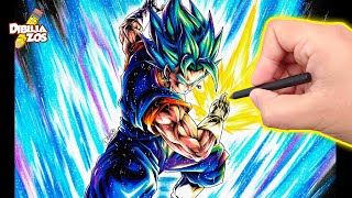 TARDÉ 7 DÍAS 😱  COMO DIBUJAR A VEGETTO BLUE ULTRA FÁCIL [upl. by Rogerio]