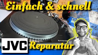 🛠️ So EINFACH und so SCHNELL  Reparatur am JVC QLF4 Plattenspieler vintagehifi reparieren [upl. by Mora]