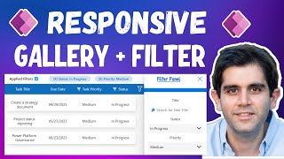 Power Apps Tutorial  Responsive Screen with Gallery amp Filters  Beginner to Advanced [upl. by Yraeg]