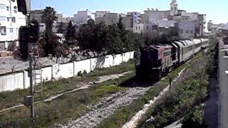 SNCFT Class GT locomotive Nr 562 built by GM climbing out of Sousse [upl. by Bianca454]