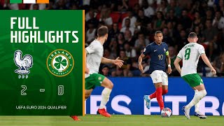 HIGHLIGHTS  France 20 Ireland  UEFA Euro 2024 Qualifier [upl. by Cherianne]