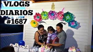 TERCER CUMPLEAÑOS DE UNICORNIO DE LEXANI 060218 1687 VLOGS DIARIOS [upl. by Salb538]