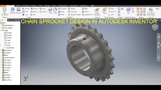 Sprocket design in Autodesk Inventor  Autodesk inventor 3d Tutorials  Chain Sprocket in Inventor [upl. by Nessa]