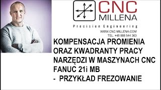 PROGRAMOWANIE CNC KOMPENSACJA PROMIENIA NARZĘDZIA FREZARSKIEGO G40G41G42 PODSTAWY [upl. by Polito]