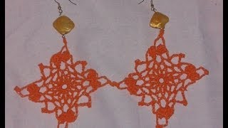 Orecchini quadrati alluncinetto  Crochet earrings [upl. by Jarita]