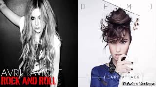 Avril Lavigne  Rock N Roll VS Demi Lovato  Heart Attack Mashup [upl. by Carthy505]