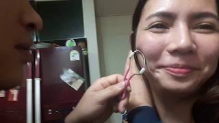 Face hair removing challenge 🤣 using EPILATOR face spring removal [upl. by Ahsienad441]