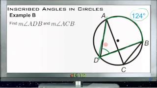 Inscribed Angles in Circles Examples Basic Geometry Concepts [upl. by Gnohp]