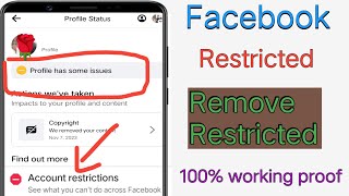 facebook restricted problem solve  profile has some issues facebook [upl. by Zebapda]