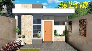 Plano de casa de 5x25m [upl. by Sink]